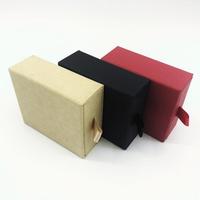 Vente en gros de tiroir, collier, boucle d'oreille, bague, bijoux, boîte d'emballage coulissante en papier kraft