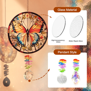 Atrapasueños de Cristal Art Deco Transparente de Alta Definición con Cuentas de Cristal - Product Image 4