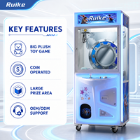 Máquina de garras de gran tamaño, comercial, metálica, de marca popular en línea, tipo Tiger-grip, para atrapar muñecos, operada con monedas y con función de código QR, para centros comerciales