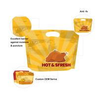 Pochette debout emballage de rôtisserie anti-buée sacs de poulet chaud au micro-ondes rôtis sac de poulet rôti personnalisé emballage de poulet