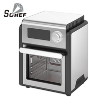 Four à rôtir électrique Cuisinart 20L carré moderne avec friteuse à air, affichage LCD, porte en plastique, pour la maison