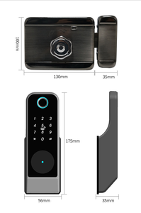 Enrique ngoài trời thông minh vân tay khóa cửa không thấm nước hai mặt rim tuya Wifi <span class=keywords><strong>App</strong></span> RFID phía trước cổng đám mây lưu trữ dữ liệu tùy chọn - Product Image 5