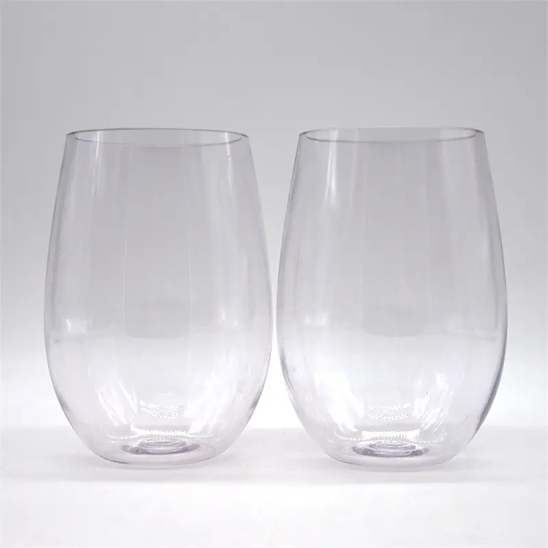 2022 Hot selling transparent plastic water cup fall resistant fashion Tritan material red wine glass beer glass manufacturers