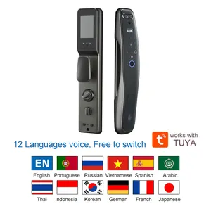 12 lingua Tuya faccia blocco videochiamata interfono portoghese russo vietnamita spagnolo arabo indonesiano smart porta l