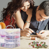 Kit de fabrication de bijoux Hobbyworker pour adultes, avec perles, fournitures, fil, pour la création de bracelets, colliers et boucles d'oreilles, idéal comme cadeau