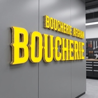 Lettres Métalliques Perforées Publicitaires – Enseigne de Réception de Bureau Découpée au Laser, Signalétique de Bâtiment, Logo Mural pour Salon de Beauté
