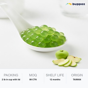 Green Apple <b>Popping</b> <b>Boba</b> 2lb Cup Halal HACCP for Bubble Tea Milk Tea Shop OEM - Product Image 5