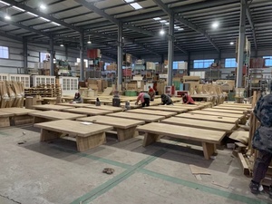 औद्योगिक प्राचीन देहाती ठोस पुनर्नवीनीकरण स्लैब लकड़ी लाइव बढ़त रेस्तरां खाने की मेज - Product Image 5