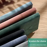 Carnet de notes professionnel A5 de haute qualité, personnalisable avec logo, couverture en cuir épaissi, journal simple pour étudiant, coffret cadeau