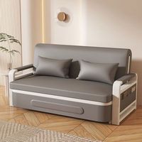 Sofá Cama Extensible y Plegable Multifuncional Moderno, Espuma Viscoelástica, Altura Ajustable, 2 Plazas, Estructura de Metal y Tela para Sala de Estar
