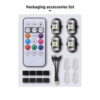 Lumière d'avion télécommandée sans fil, lumière stroboscopique pour voiture, lumière de navigation LED colorée, rechargeable par USB, étanche