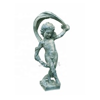Sculptures en fonte pour femmes, statue de jardin, célèbre, style occidental, relief, avec torche
