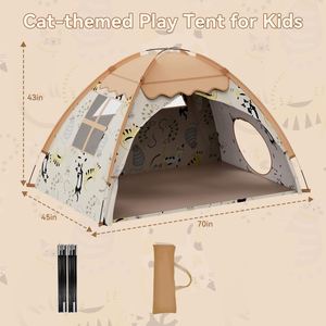 Maison de jeu pliable portable extra large pour enfants, garçons et filles, cadeau pour anniversaire Noël - Product Image 3