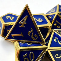 Set Dadu Logam Polihedral Kustom untuk DND, Permainan Peran RPG, Hadiah untuk Hiburan