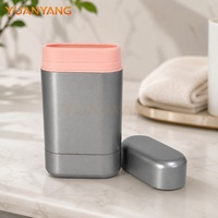 Emballage personnalisé en métal pour cosmétiques, étui à déodorant en aluminium rectangulaire arrondi, réutilisable et luxueux