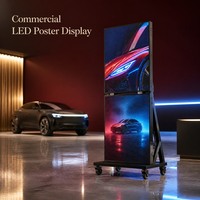 Afficheur LED pliable P2.5 à aimant frontal, 4K HDR10, luminosité 1200 cd, garantie 2 ans, support au sol léger et facile à installer
