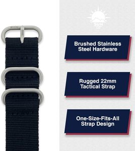 <span class=keywords><strong>Bussola</strong></span> da Polso ArmArmour <span class=keywords><strong>1</strong></span> di Sun Company con Quadrante Analogico in Materiale ABS, Cinturino Tattico Robusto e Custodia, Cinturino Zulu - Product Image 5