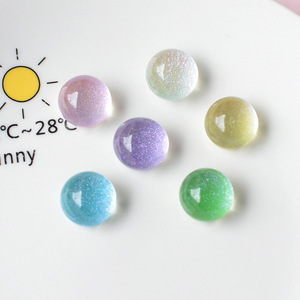 Venta al por Mayor de Materiales para Manualidades, Accesorios de Resina Semicirculares Transparentes con Diseño de Cielo Estrellado, Accesorios para el Cabello - Product Image 2