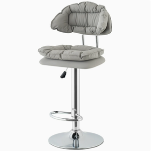 Taburetes <span class=keywords><strong>de</strong></span> Barra Modernos Ajustables <span class=keywords><strong>de</strong></span> Piel Sintética con Respaldo y Reposapiés <span class=keywords><strong>para</strong></span> <span class=keywords><strong>Isla</strong></span> <span class=keywords><strong>de</strong></span> Cocina - Product Image 3