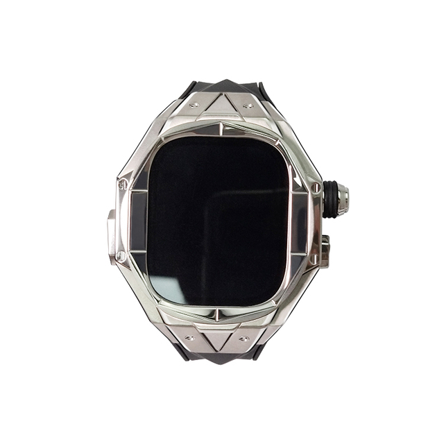 High-end 49-millimeter Titanium Metal Protective case Fluorine Rubber Strap Gold Electroplated case Suitable for Wristwatches