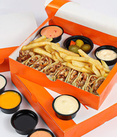 Vente en gros Emballage personnalisé à emporter Sandwich Croustilles de pommes de terre Tacos Emballage de fast-food Boîtes à hamburger