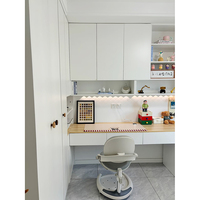 Lit Tatami sur mesure OEM/ODM avec bureau intégré et armoires murales, mobilier moderne pour chambre d'enfant avec service de personnalisation complet