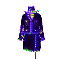 Vêtements de cow-boy à lumière LED Costume de danse personnalisé Costume de scène de contrôle Costumes de danse pour fille