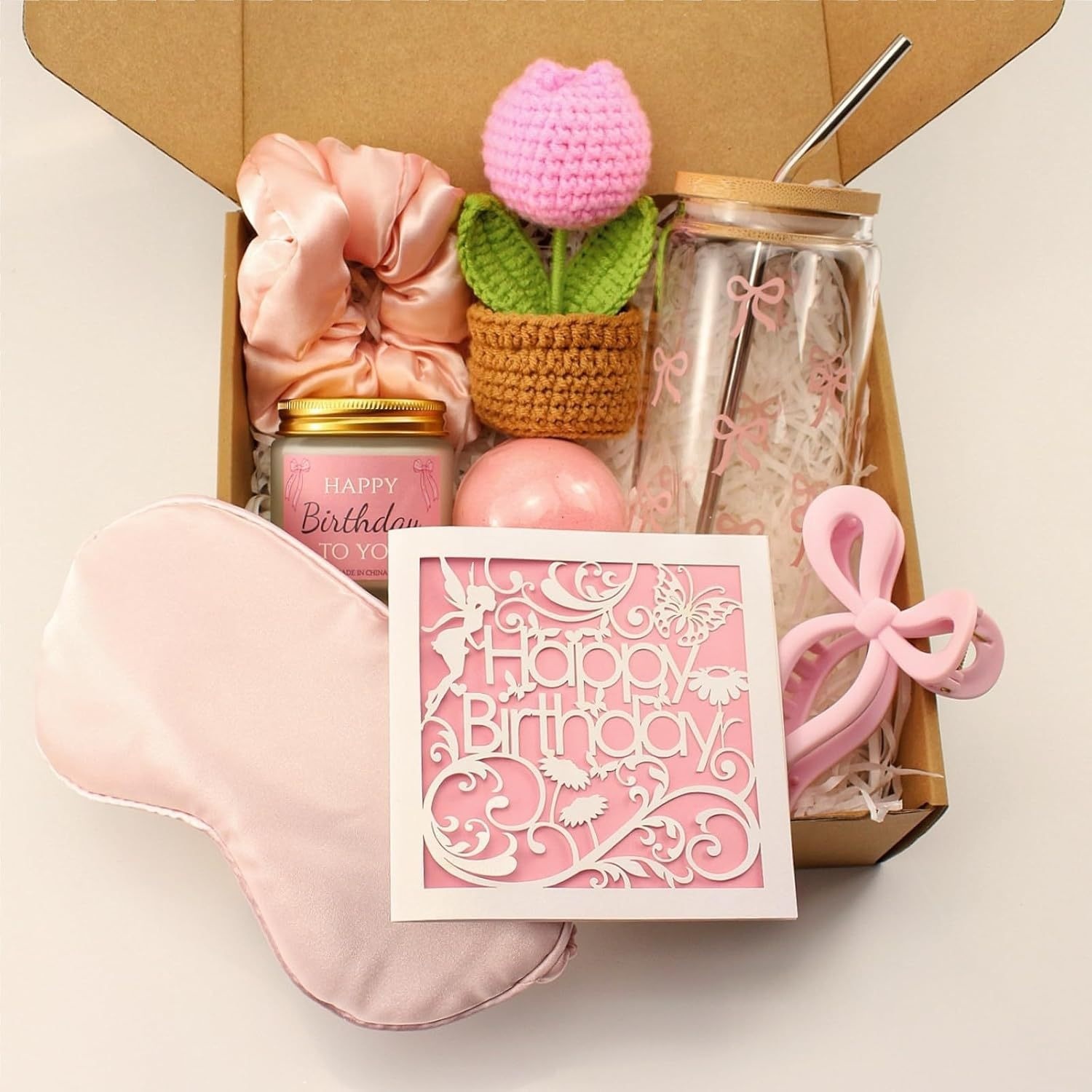 Coffret cadeau coloré série rose