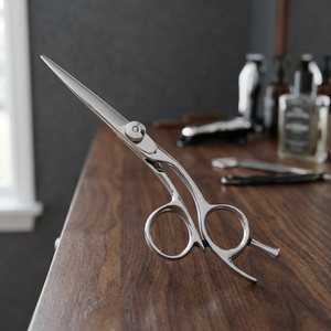 Ciseaux de coiffure professionnels en acier inoxydable à pointe affûtée pour droitiers, à long manche - Product Image 2