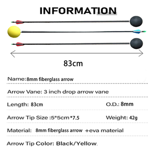 ลูกธนูใยแก้วสำหรับยิงธนูแบบ Archery Tag, CS, กิจกรรมสันทนาการ, ป้องกันตัว, น้ำหนักเบา, ธนู Recurve และลูกธนู, ลูกธนูโฟมเพื่อความปลอดภัย - Product Image 6