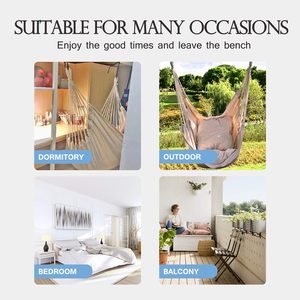 Columpio de cuerda colgante, <span class=keywords><strong>silla</strong></span> colgante para interiores y exteriores, Columpio de macramé, <span class=keywords><strong>silla</strong></span> de <span class=keywords><strong>hamaca</strong></span> redonda - Product Image 2