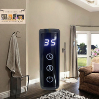 Thermostat intelligent à affichage numérique étanche noir 32mm chauffe-serviettes électrique programmable WIFI interrupteur à température contrôlée