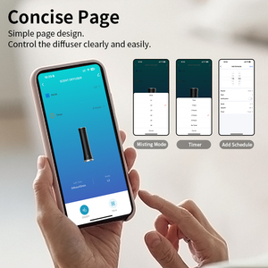 เครื่องกระจายกลิ่นอัลตราโซนิคไฟฟ้าขนาด120มล. เครื่องจ่ายน้ำมันหอมระเหยเสียงรบกวนต่ำพร้อมเพิ่มกลิ่นสำหรับโรงแรมและลานบ้านรีสอร์ท - Product Image 4