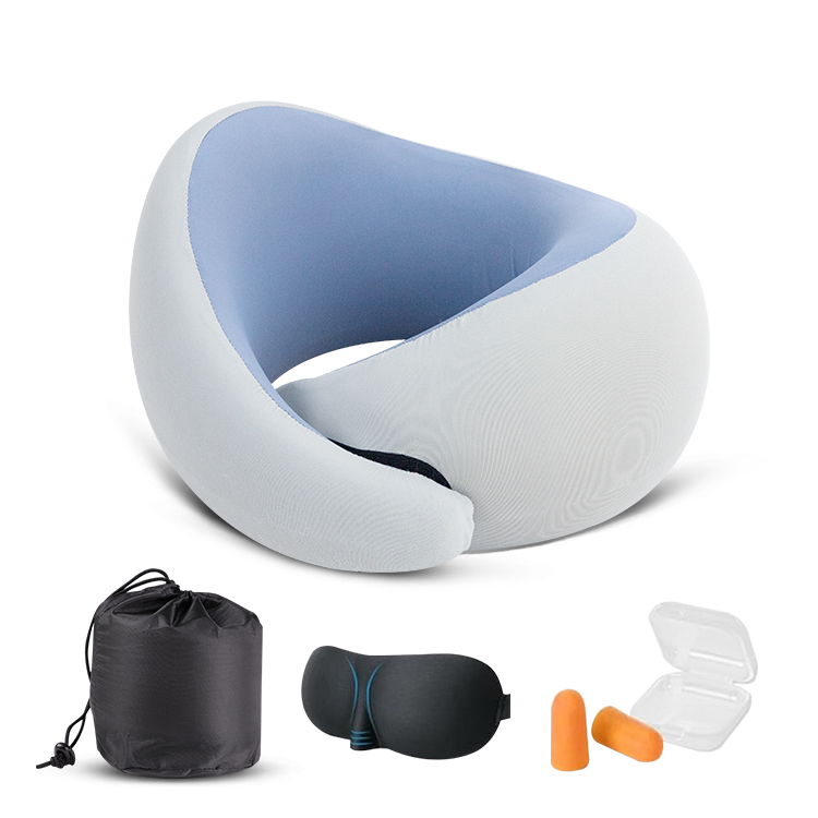Bleu grisâtre + Masque pour les yeux et bouchons d'oreilles