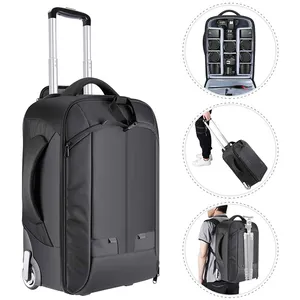 Bolsa enrollable para cámara de gran capacidad, maleta con ruedas para viaje, ISO