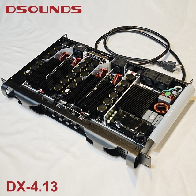 Stereo Power Amplifier 1U Professional High Power Amplifier 1300Wx4 Digital Class D Power Amplifier for Professional Music Audio