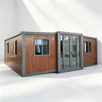 Contenedor de Acero Expandible de 20 pies con 3 Puertas, Diseño Moderno, Portátil, Prefabricado, para Sala de Estar, Dormitorio o Apartamento