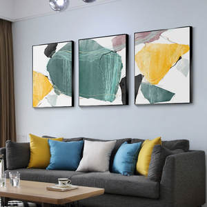 Pittura con stampa astratta incorniciata Wall Art Modern Nordic 3 Panel Canvas Logo personalizzato <span class=keywords><strong>ritratto</strong></span> fotografico stampato ecologico - Product Image 4