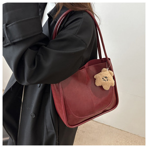 2025 가을 겨울 복고풍 토트 백 여성을위한 대용량 레저 개인화 된 질감 새로운 트렌디 메신저 백 - Product Image 2