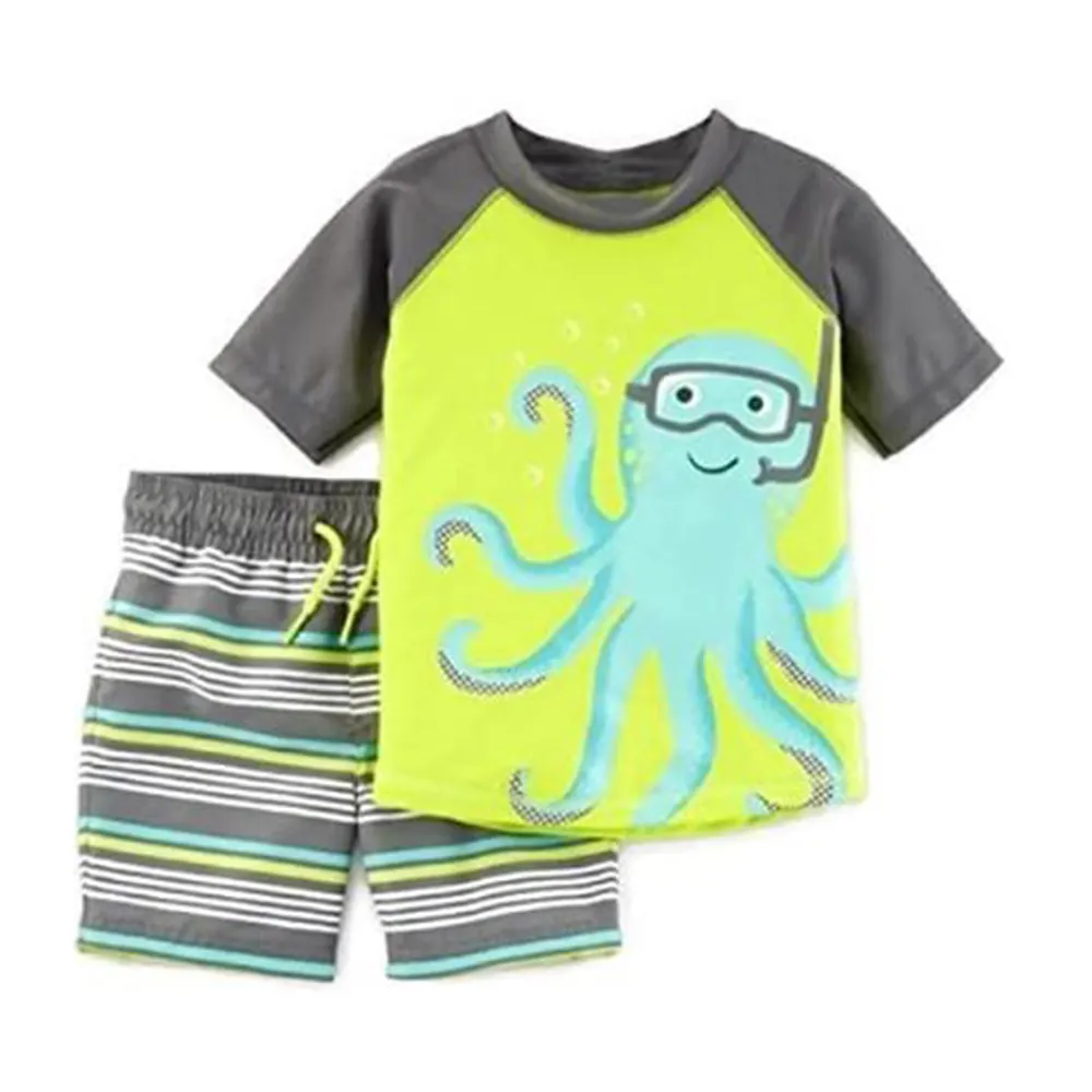 Hot Koop Snel Droog Ademend Surf Suits 2 Stuks Sets Voor Kinderen Jongens Surfen Shorts & Lange Mouwen T-shirt Voor tieners