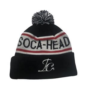 <span class=keywords><strong>Bonnet</strong></span> OEM pour hommes <span class=keywords><strong>Bonnet</strong></span> d'hiver à <span class=keywords><strong>pompon</strong></span> brodé Jacquard personnalisé noir <span class=keywords><strong>blanc</strong></span> manchette tricot voyage approprié caractéristiques communes du tissu - Product Image 1