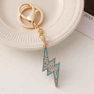 Trendy Stylish Alloy Coin Holder Keychain Lightning Bolt Design Rhinestones Fashion Cartoon <b>Bag</b> <b>Charm</b>-Eye-Catching Birthday Gift - Product Image 6