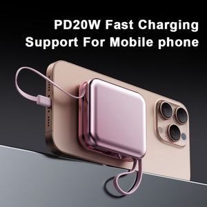 Chargeur portable avec logo personnalisé PD 22,5W 4 en 1 avec écran numérique, batterie externe 10000 mAh, mini batterie externe pour téléphone - Product Image 4