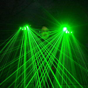 Gants laser LED rechargeables rouge et vert à 10 faisceaux, lunettes laser de scène pour DJ, boîte de nuit, bar, fête, accessoires de spectacle <span class=keywords><strong>Laserman</strong></span> - Product Image 4