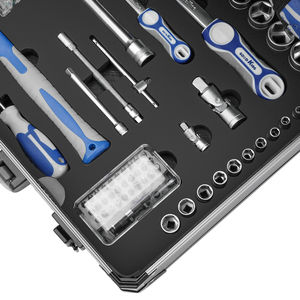 Outils de quincaillerie Steeltreks, ensemble d'outils à main en aluminium de 182 pièces, clé à cliquet, clé à douille et pioche, matériau CR-V, personnalisable, OEM, coffret rigide - Product Image 2