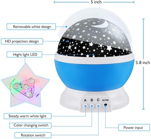 Proyector de Luna y Estrellas Nebula con Rotación de 360 Grados y 4 LED, 12 Colores de Luz, Recargable por USB, Regalo Romántico y Luz Nocturna para Niños - Product Image 5