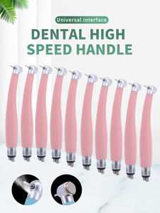 Высокоскоростной стоматологический наконечник с одним распылением воды с электрическим источником питания и розовой пластиковой ручкой - Product Image 6