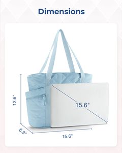 Sac fourre-tout matelassé pour femme avec compartiment pour ordinateur portable de 15,6 pouces, sac à main multi-poches, sac de voyage et de travail pour femme - Product Image 3