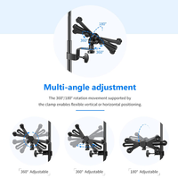 Soporte Ajustable para Tablet con Abrazadera Giratoria de 360 Grados, Compatible con iPad, iPad Pro, Nexus, Galaxy, para Estudio y Uso Diario