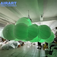Suspendre le modèle gonflable de nuage blanc de décoration de partie d'événements, ballon géant gonflable de nuage
